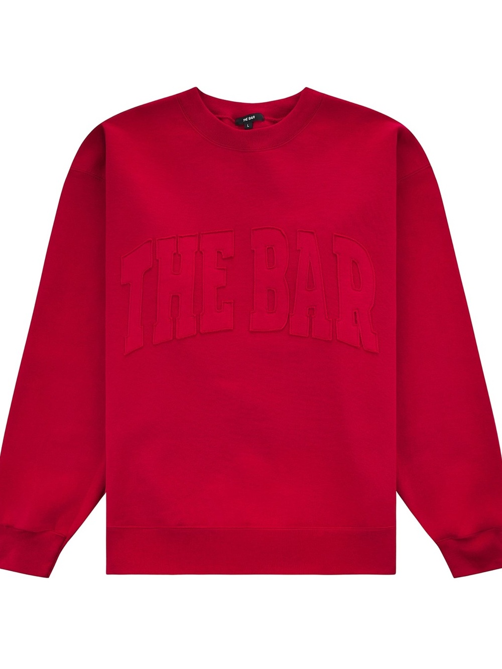 THE BAR Crewneck Sweatshirt, Red on Red, NEW